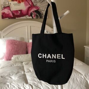 Black and White Chanel Tote